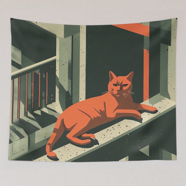 Artikelvorschau, Brutalistische Katzen-Sonnenwende entworfen und verkauft von ONYX Pixee.