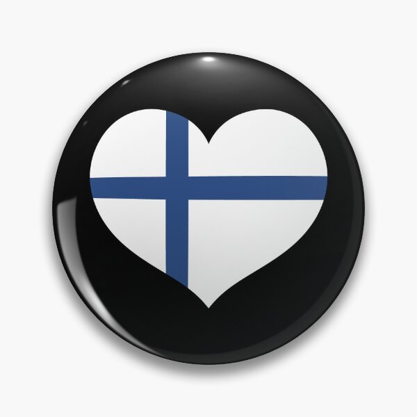Item preview, finnish flag heart shaped designed and sold by sarahsdesigns02.