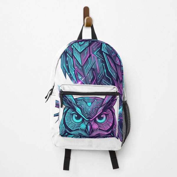 Item preview, Cyberpunk Owl - Geometric Neon Animal Design designed and sold by Neon Nature Studio.