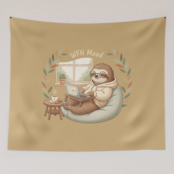 Item preview, Slow & Productive: The WFH Sloth designed and sold by draft & digital.