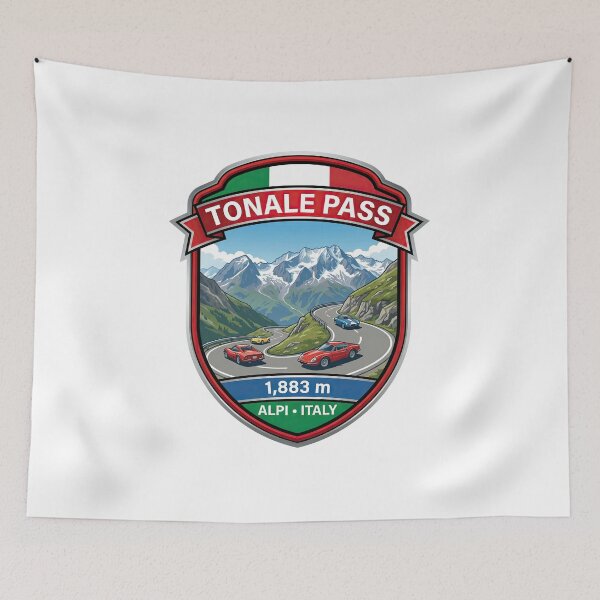 Item preview, Tonale Pass – Passo del Tonale – Italian Motorcycle Travel Artwork designed and sold by enzoade.