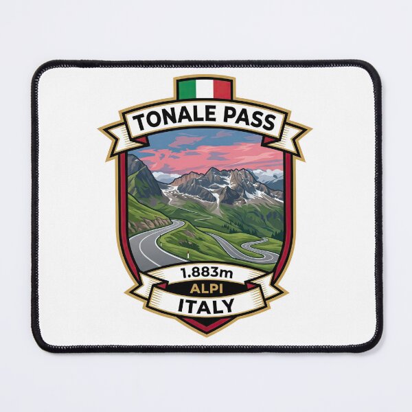 Item preview, Tonale Pass – Passo del Tonale – Alpine Road Motorcycle Illustration designed and sold by enzoade.