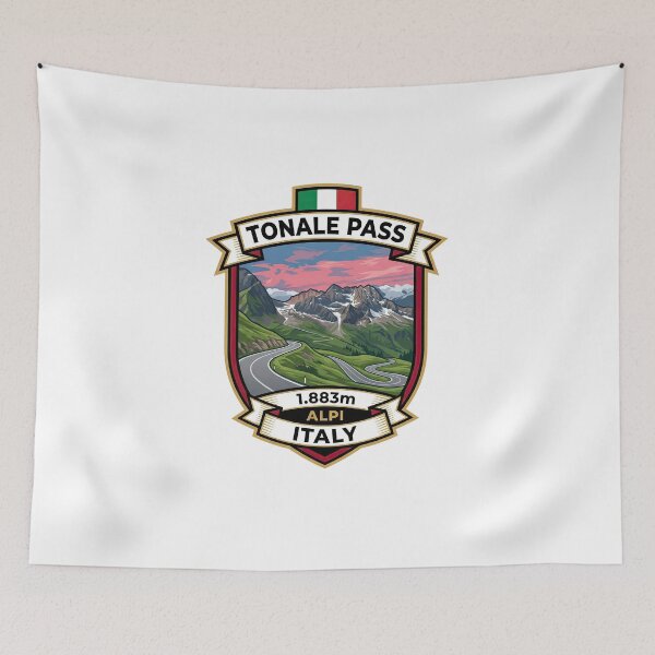 Item preview, Tonale Pass – Passo del Tonale – Alpine Road Motorcycle Illustration designed and sold by enzoade.