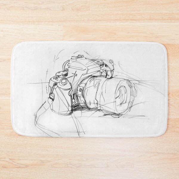 Item preview, Abstract Minimalist Camera Sketch designed and sold by SleekLineSketches.