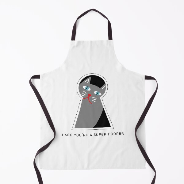 Item preview, Cat peeping through a keyhole – I see you're a super pooper designed and sold by Stick People Designs.