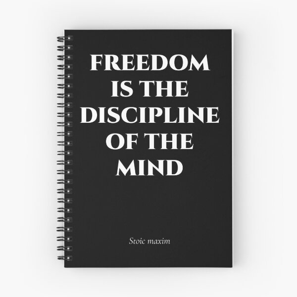 Item preview, Freedom Is the Discipline of the Mind – Stoic Quote designed and sold by BrushRushX.