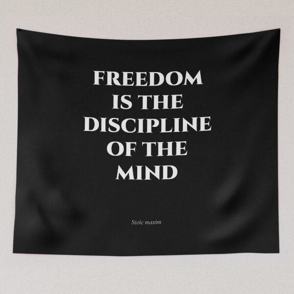 Item preview, Freedom Is the Discipline of the Mind – Stoic Quote designed and sold by BrushRushX.