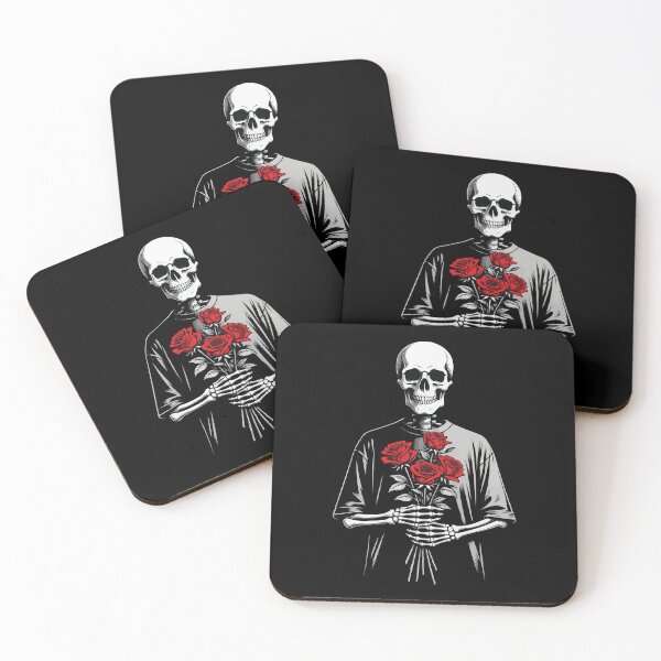 Item preview, Dark Skeleton with Red Roses Bouquet Gothic Aesthetic designed and sold by OuSfian1.