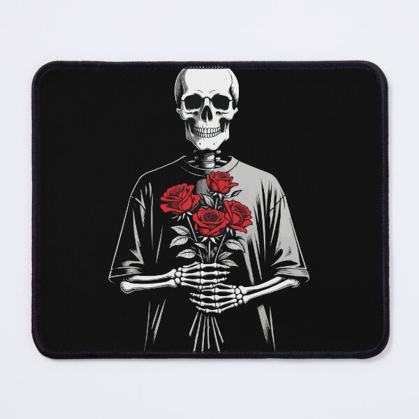 Item preview, Dark Skeleton with Red Roses Bouquet Gothic Aesthetic designed and sold by OuSfian1.