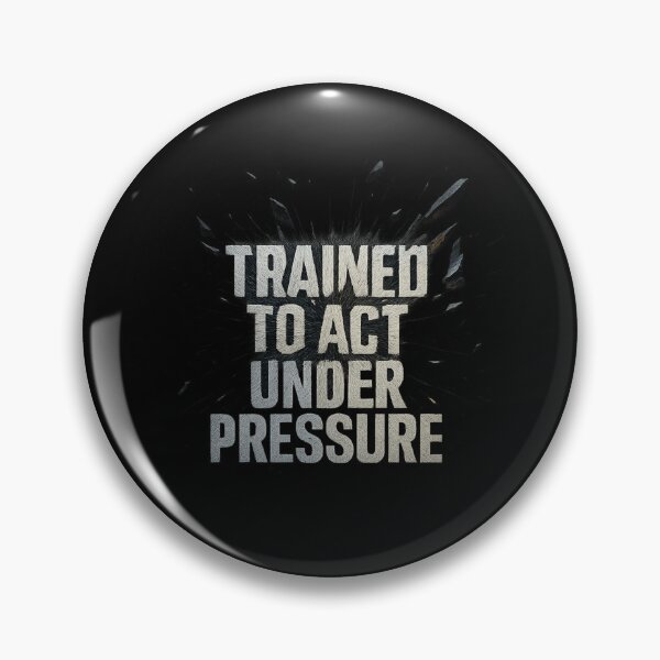 Item preview, Trained to Act Under Pressure - Tactical Typography Shockwave Design designed and sold by MKreative Studio.