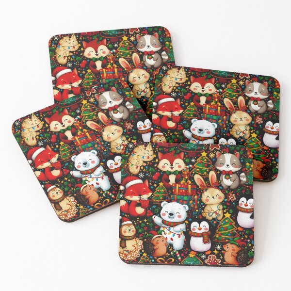 Item preview, festive vibes cute animal doodle art designed and sold by  Mudikeys.