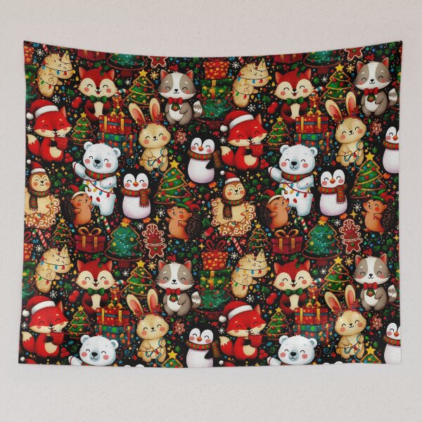 Item preview, festive vibes cute animal doodle art designed and sold by  Mudikeys.