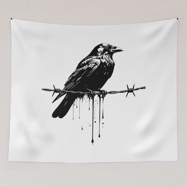 Item preview, Raven on Barbed Wire Ink designed and sold by FPGraphicArts.