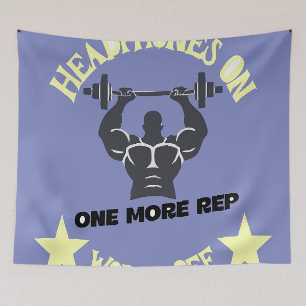 Item preview, Headphones on world off one more rep designed and sold by ShuaibDesigns.
