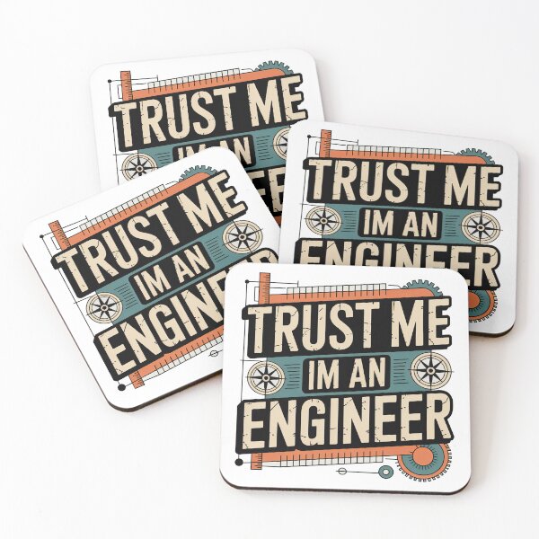Item preview, Trust Me I'm An Engineer, Retro Vintage Style designed and sold by graphic-genie.