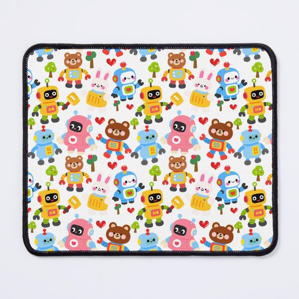 Item preview, Tiny Robot Playground Seamless designed and sold by KJackArtwork.