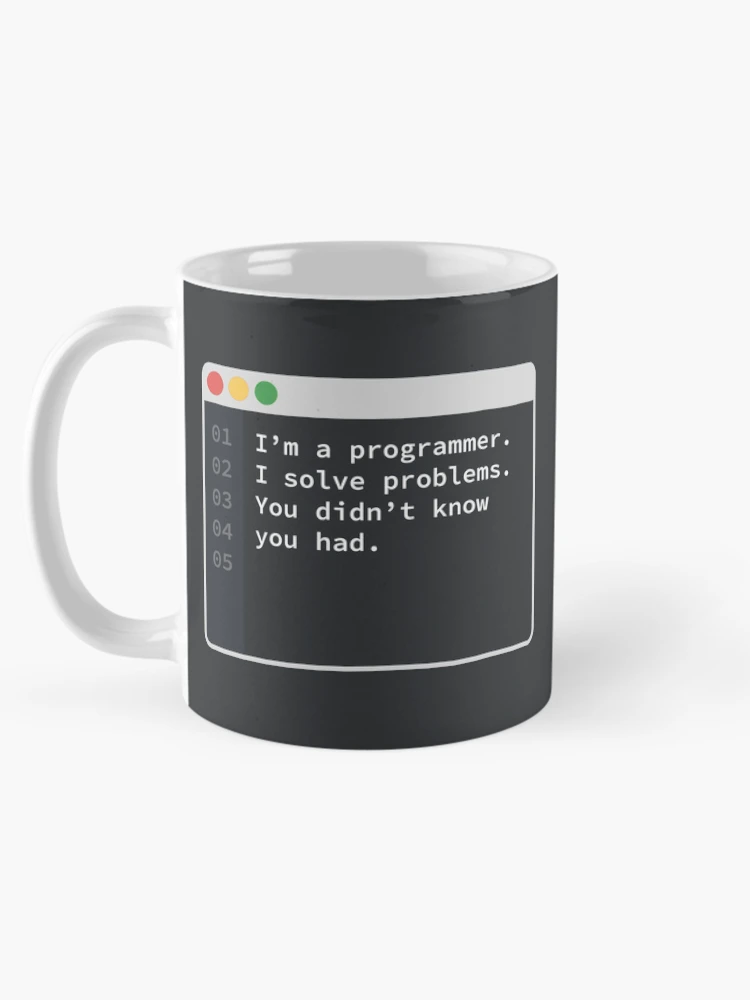 Thumbnail 5 of 6, Coffee Mug, Coding Problem Solver Quote designed and sold by CosmoMagiclk.