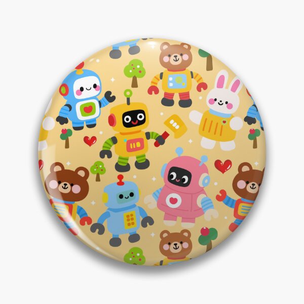 Item preview, Tiny Robot Playground Seamless designed and sold by KJackArtwork.