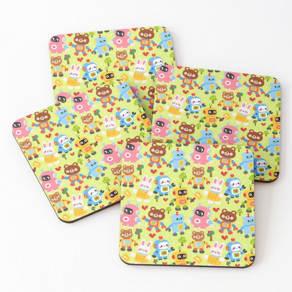 Item preview, Tiny Robot Playground Seamless designed and sold by KJackArtwork.