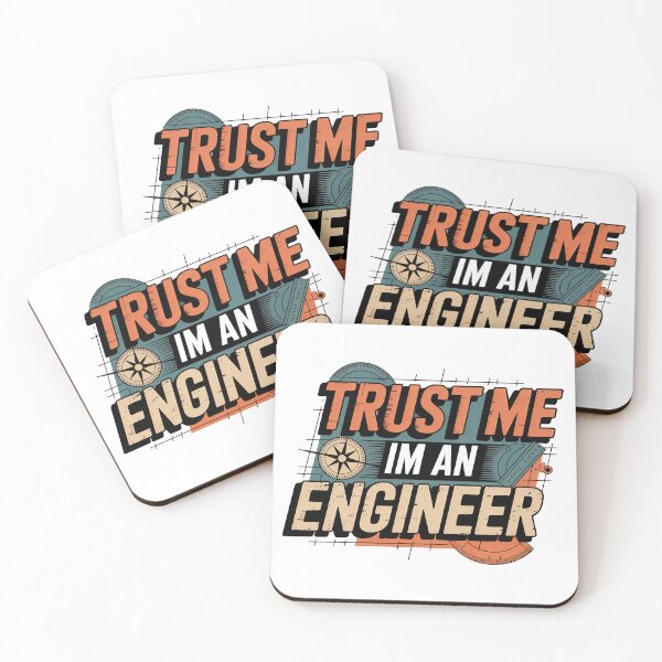 Item preview, Trust Me I'm An Engineer, Retro Vintage Style designed and sold by graphic-genie.