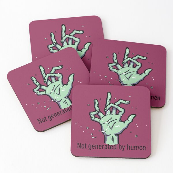 Item preview, Not Generated By Humen Glitch Hand Art - AI Error Design designed and sold by SplashTastic.