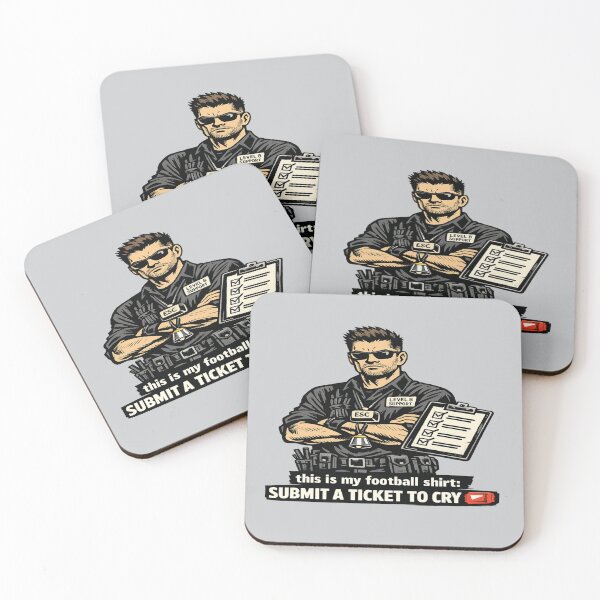 Item preview, Submit A Ticket To Cry – Funny IT Support Football Shirt designed and sold by POD DYNASTY.