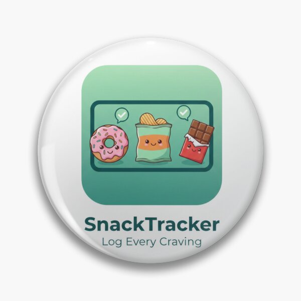 Item preview, Funny Fake App Sticker - SnackTracker Log Every Craving designed and sold by OrikuStudio.