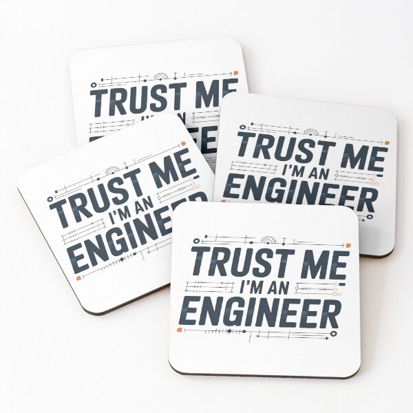 Item preview, Trust Me I'm An Engineer, Retro Vintage Style designed and sold by graphic-genie.