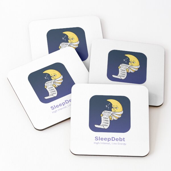 Item preview, Funny Fake App Sticker - SleepDebt High Interest Low Energy designed and sold by OrikuStudio.