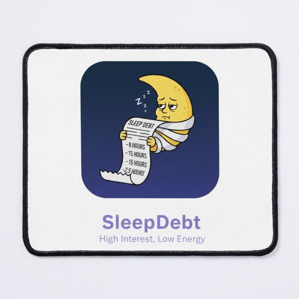 Item preview, Funny Fake App Sticker - SleepDebt High Interest Low Energy designed and sold by OrikuStudio.