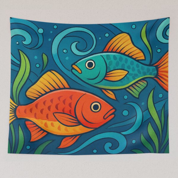 Item preview, Colorful fish in the swirling water designed and sold by Sigtrix.