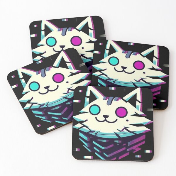 Item preview, Cyberpunk Cat – Zigzag Cutout designed and sold by NEON ALLEY.