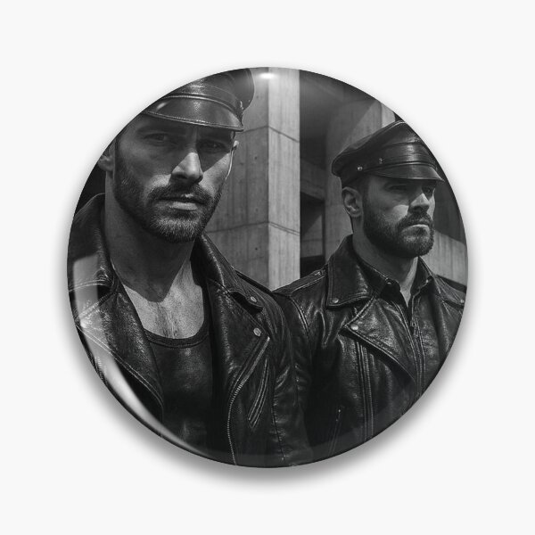 Item preview, Gay Leather Daddies Hyperrealism Gay Pride Graphic Design designed and sold by ItsAKinkThing.