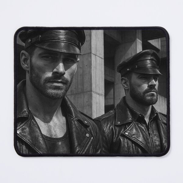 Item preview, Gay Leather Daddies Hyperrealism Gay Pride Graphic Design designed and sold by ItsAKinkThing.