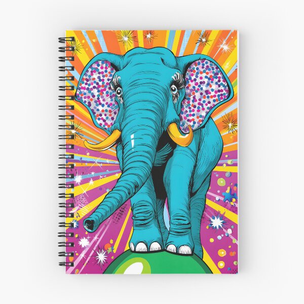 Item preview, Colorful Pop Art Elephant on Vibrant Background designed and sold by Artessie.