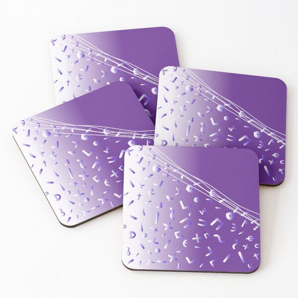 Item preview, A set of mathematical numbers in a white and purple pattern. designed and sold by KwangCB.