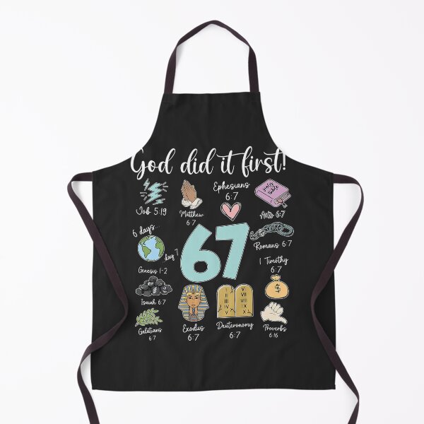 Item preview, Funny God Did It First 67 Meme Jesus Christian Bibble designed and sold by ArleneRowe.