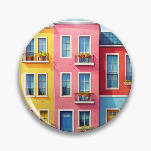 Item preview, Colorful houses along the roadside designed and sold by Sigtrix.