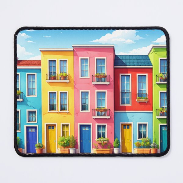 Item preview, Colorful houses along the roadside designed and sold by Sigtrix.