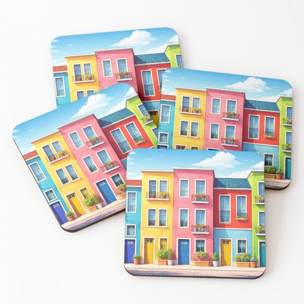 Item preview, Colorful houses along the roadside designed and sold by Sigtrix.
