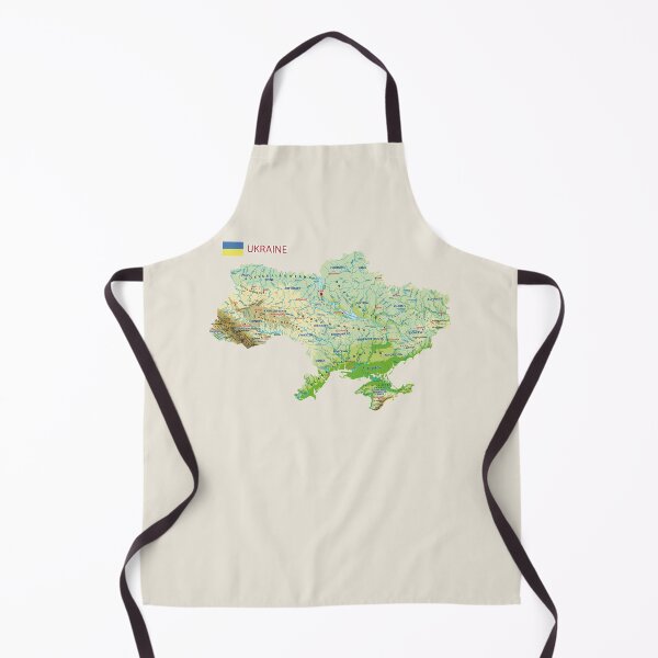 Item preview, Ukraine Physical Geography Map – Landforms, Regions and Major Cities designed and sold by alijun.