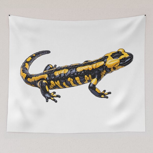 Item preview, Fire salamander, amphibian, animal motifs man designed and sold by Kirei-Lily.