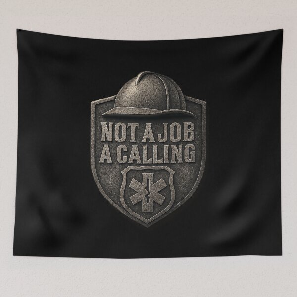 Item preview, Firefighter Emblem - Not a Job A Calling Metal Badge Design designed and sold by MKreative Studio.