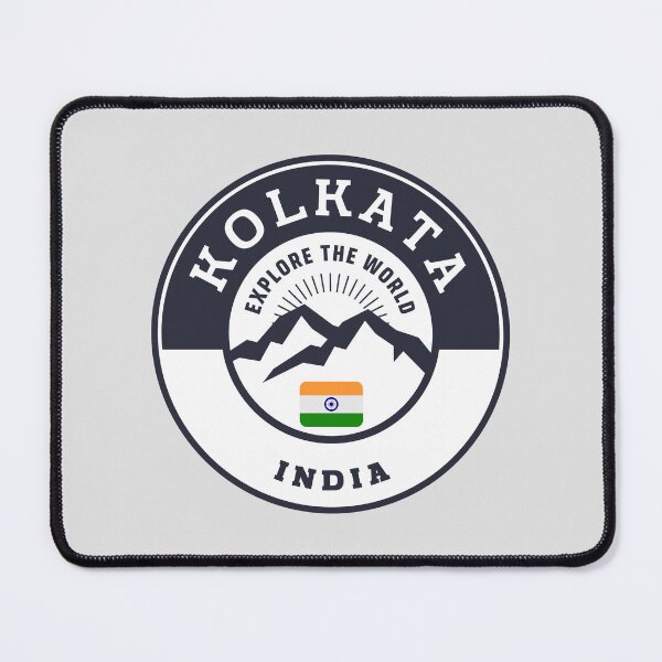 Item preview, Kolkāta India | Black and White Travel Crest designed and sold by World Designs.