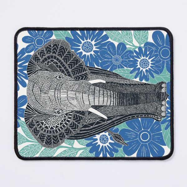 Item preview, folksy elephant blue designed and sold by scrummy.