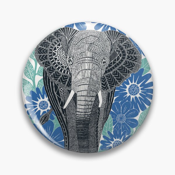 Item preview, folksy elephant blue designed and sold by scrummy.