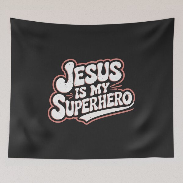 Item preview, Girls Jesus is My Superhero Christian Toddler Sister God Mom  designed and sold by ArleneRowe.
