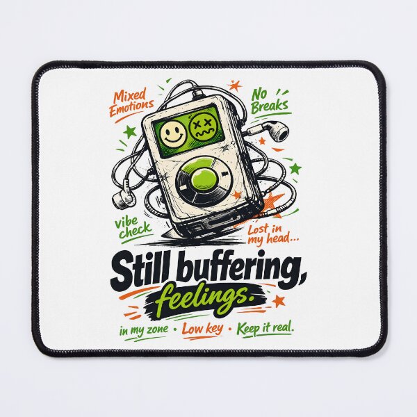 Item preview, Still Buffering Feelings Retro MP3 Player Aesthetic Streetwear Art - Nostalgic Y2K Vibe Check Graphic for Mixed Emotions and Low Key Moods by Vivaan Studio designed and sold by Vivaan Studio.