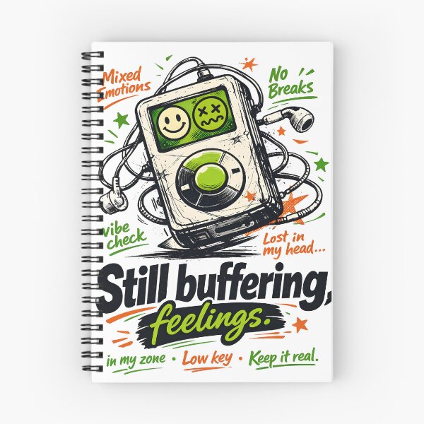 Item preview, Still Buffering Feelings Retro MP3 Player Aesthetic Streetwear Art - Nostalgic Y2K Vibe Check Graphic for Mixed Emotions and Low Key Moods by Vivaan Studio designed and sold by Vivaan Studio.