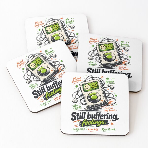 Item preview, Still Buffering Feelings Retro MP3 Player Aesthetic Streetwear Art - Nostalgic Y2K Vibe Check Graphic for Mixed Emotions and Low Key Moods by Vivaan Studio designed and sold by Vivaan Studio.